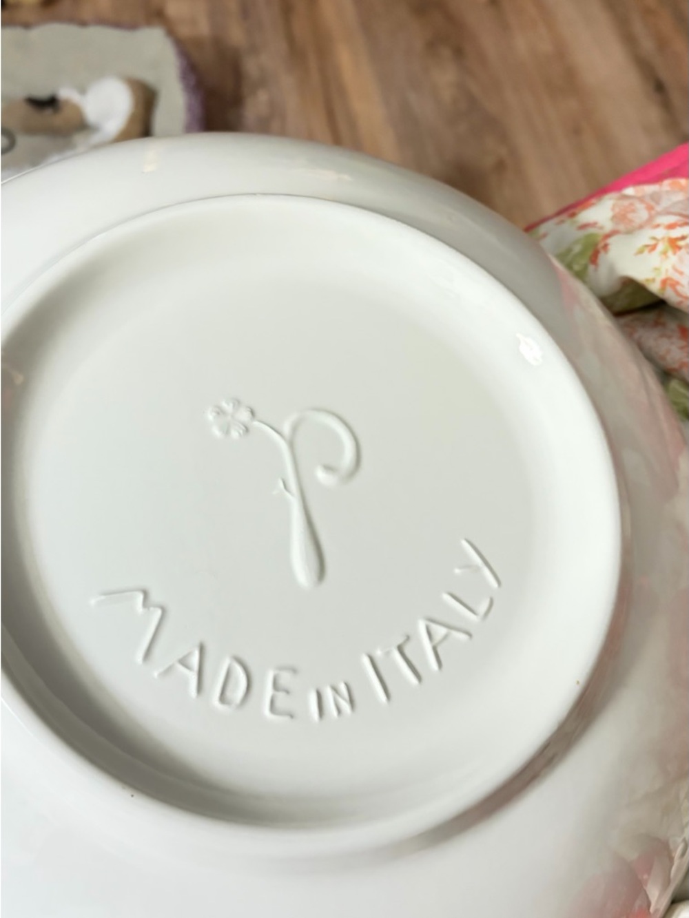 Made in Italy Botanical Pink Floral spaghetti Bowl - CHIMAPILA UMBELLATA - Picture 3 of 3